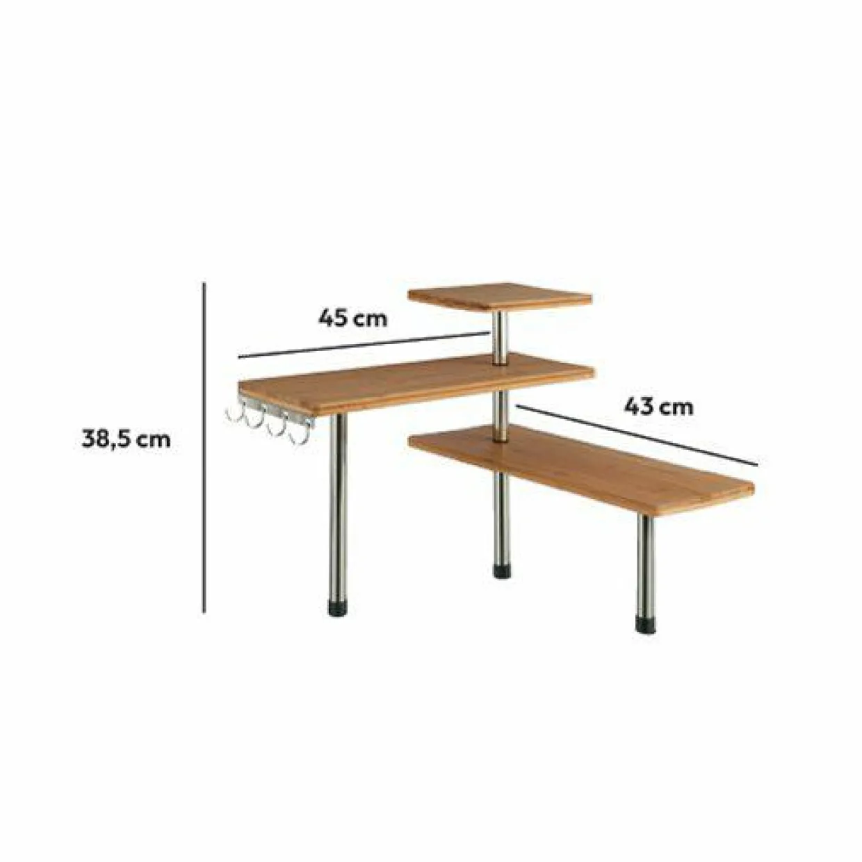 Etagère d'angle (H39 cm) Vahina Naturelle