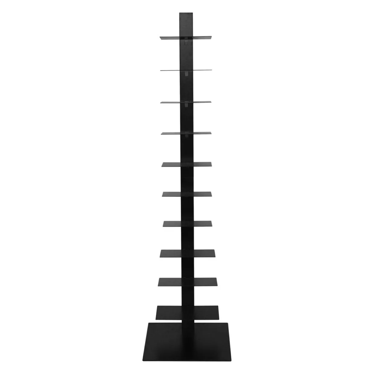 Etagère de rangement 10 niveaux (H150 cm) Bibliothèque Book Noir