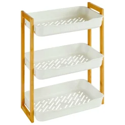 Etagère de salle de bain 3 niveaux (H45 cm) Natureo Blanc