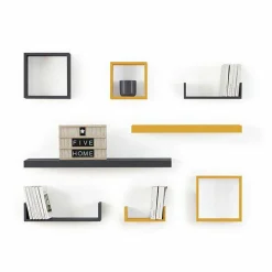 Etagère murale en bois (80 cm) Fixy Noire