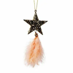 Etoile de Noël à suspendre (H20 cm) Baki Champagne