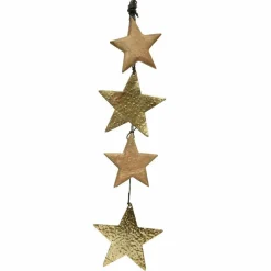Etoile de Noël à suspendre grappe (H16 cm) Manguier Or
