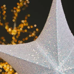 Etoile de Noël à suspendre (D65 cm) Christmas pailleté Irisé