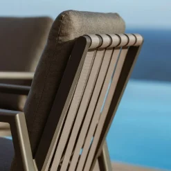 Fauteuil de jardin aluminium Long Beach Gris anthracite