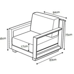 Fauteuil de jardin détente en aluminium Elba Blanc et taupe