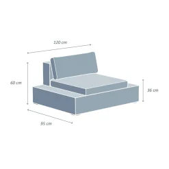 Fauteuil de jardin en résine tressée Palma Gris et beige
