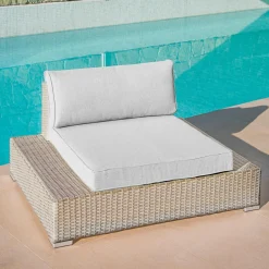 Fauteuil de jardin en résine tressée Palma Gris