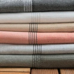 Fouta coton recyclé (100 x 200 cm) Beach Vert kaki