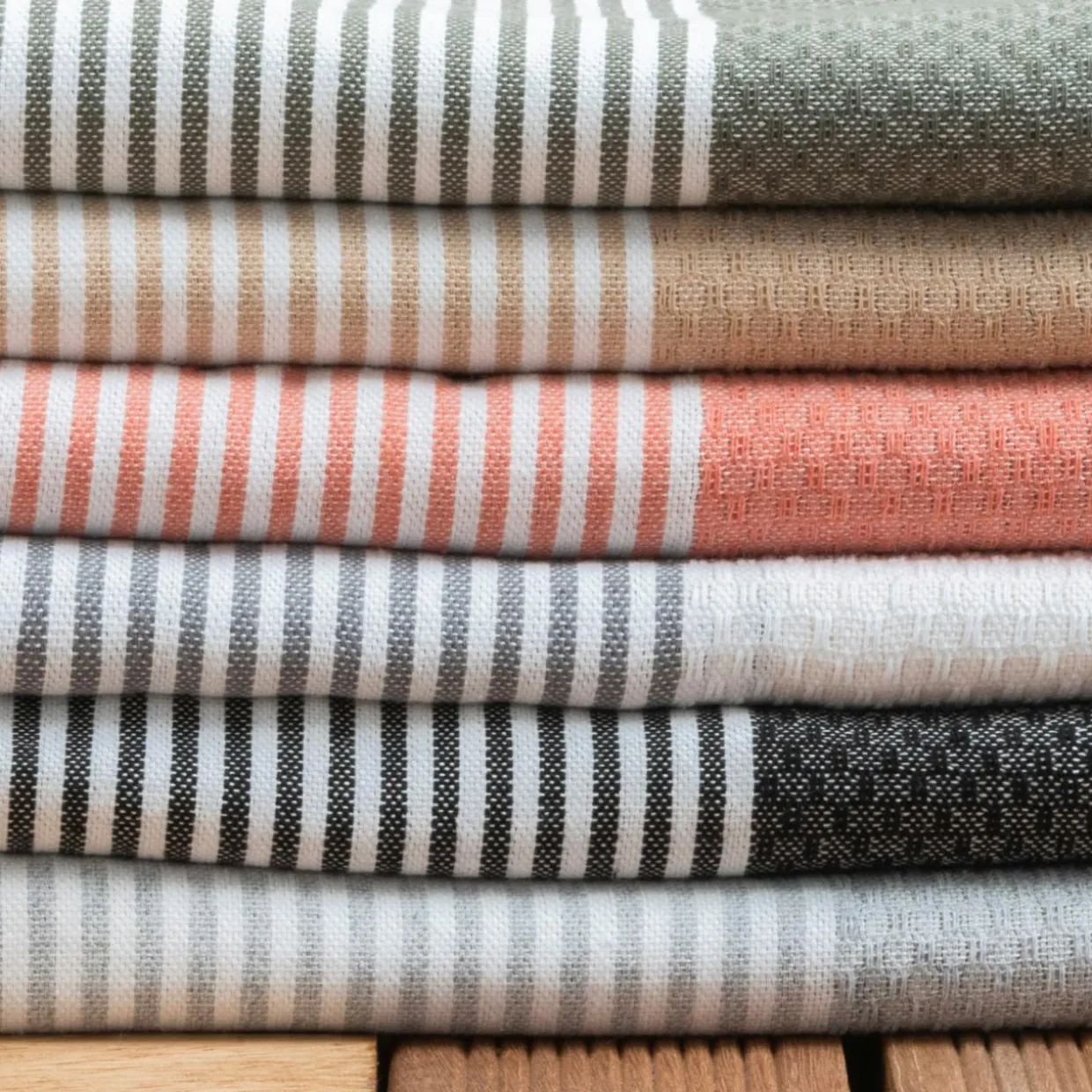 Fouta coton recyclé (100 x 200 cm) Océane Corail