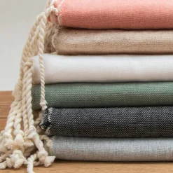 Fouta coton recyclé (100 x 200 cm) Sunshine Grise