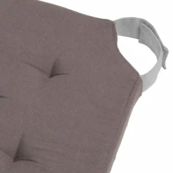 Galette de chaise carrée scratch (38 x 38 cm) Duo Gris foncé