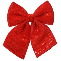 Grand Noeud de Noël (H32 cm) Sequins Rouge