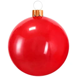 Grande boule de Noël gonflable (D45 cm) Rouge