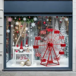 Grande roue en métal Géante (H170 cm) Fête foraine Rouge