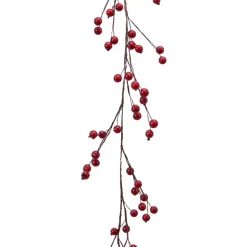 Guirlande de Baie laquée (150 cm) Elycia Rouge