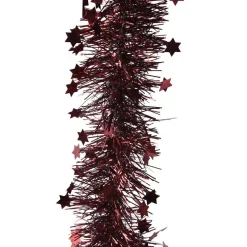 Guirlande de Noël (D9 cm) étoilée Alpine Bordeaux
