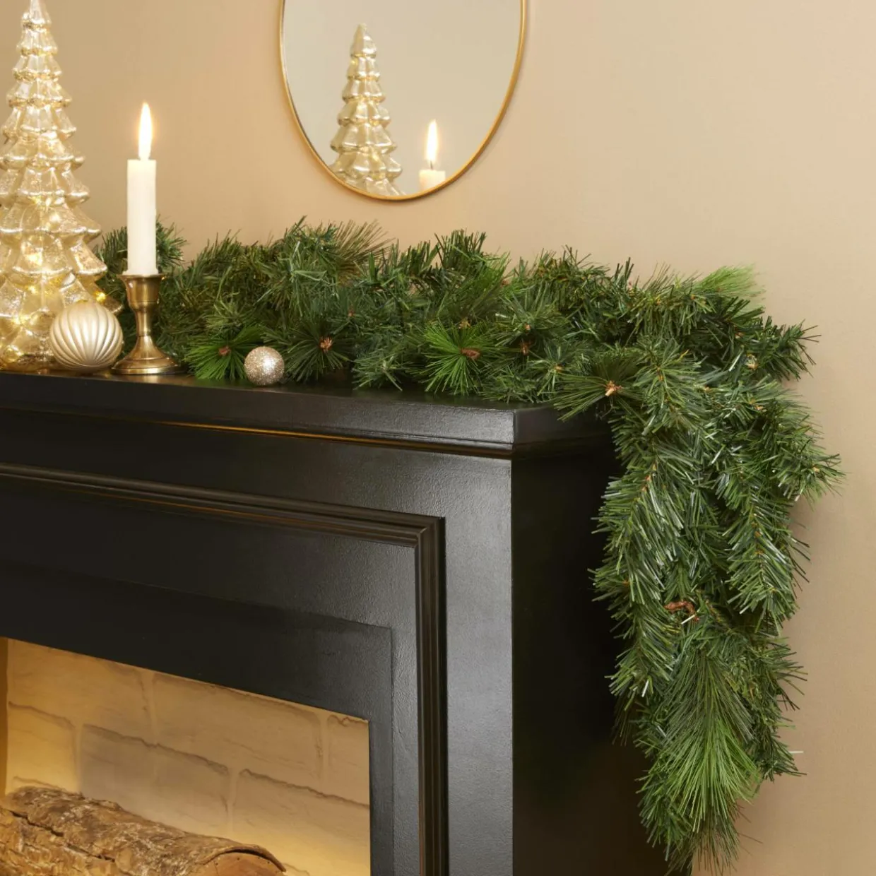 Guirlande de sapin (300 cm - D30) Edmonton Vert sapin
