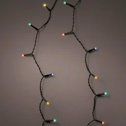 Guirlande lumineuse à piles 3,50 m 48 LED câble noir Durawise Multicolore
