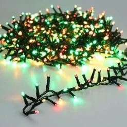 Guirlande lumineuse 14 m 700 LED câble vert Luxe Multicolore