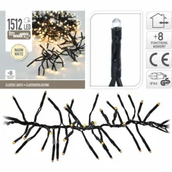 Guirlande lumineuse 11 m 1512 LED câble noir Boa Blanc chaud