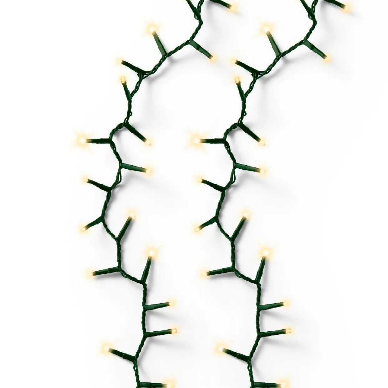 Guirlande lumineuse 16 m 750 LED câble vert Luxe Blanc chaud Champagne