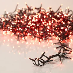 Guirlande lumineuse 22,5 m 1000 LED câble vert Luxe Rouge
