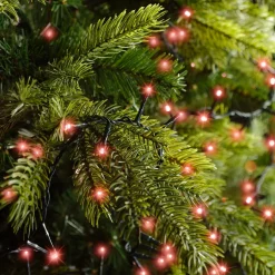 Guirlande lumineuse 22,5 m 1000 LED câble vert Luxe Rouge