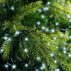 Guirlande lumineuse 7,50 m 350 LED câble vert Luxe Blanc froid