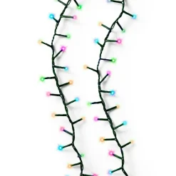 Guirlande lumineuse 16 m 750 LED câble vert Luxe Multicolore pastel