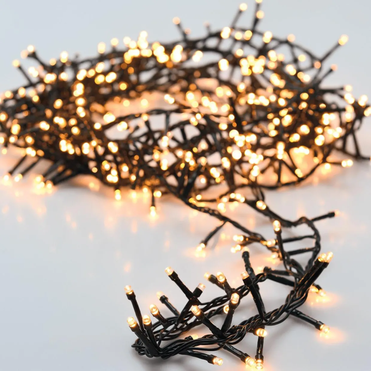 Guirlande lumineuse 7,50 m 350 LED câble vert Luxe Blanc chaud