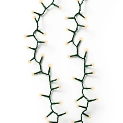 Guirlande lumineuse 60 m 3000 LED câble vert Luxe Blanc chaud doré