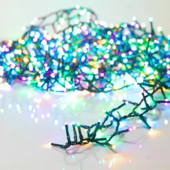 Guirlande lumineuse 34 m 1500 LED câble vert Luxe Multicolore pastel