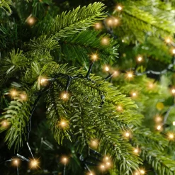 Guirlande lumineuse 22,50 m 1000 LED câble vert Luxe Blanc chaud doré