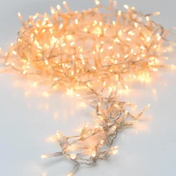 Guirlande lumineuse 22,50 m 1000 LED câble transparent Luxe Blanc chaud