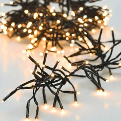 Guirlande lumineuse 5,60 m 768 LED câble noir Boa Blanc chaud