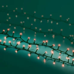 Guirlande lumineuse 11 m 500 LED câble vert Luxe Rouge