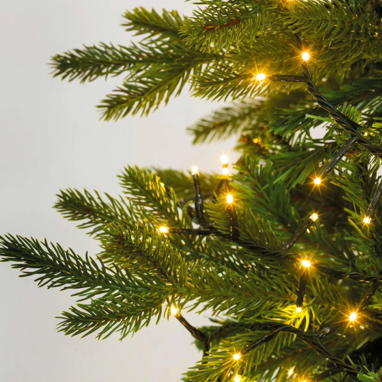 Guirlande lumineuse 18 m 1440 Micro LED câble noir Luxe Blanc chaud