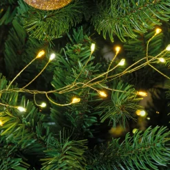 Guirlande lumineuse 12 m 960 Micro LED câble or Luxe bicolore Blanc chaud et froid