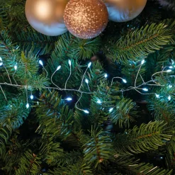 Guirlande lumineuse 6 m 480 Micro LED câble argent Luxe Blanc froid