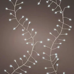Guirlande lumineuse 6 m 480 Micro LED câble argent Luxe Blanc froid