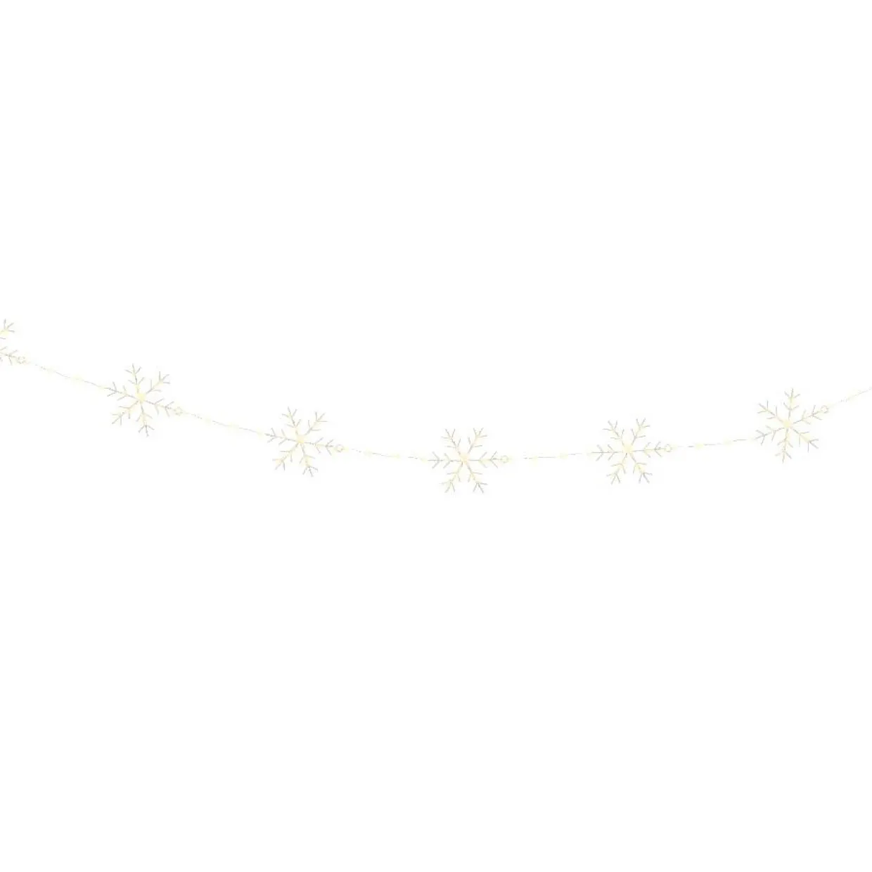 Guirlande lumineuse 2,25 m 160 micro LED Cristaux de neige Blanc chaud