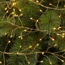 Guirlande lumineuse 18 m 1440 Micro LED câble argent Luxe Blanc chaud