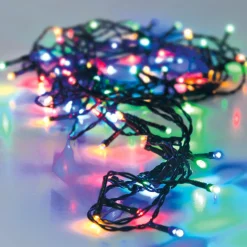 Guirlande lumineuse à piles 7 m 96 LED câble noir Luxe Multicolore