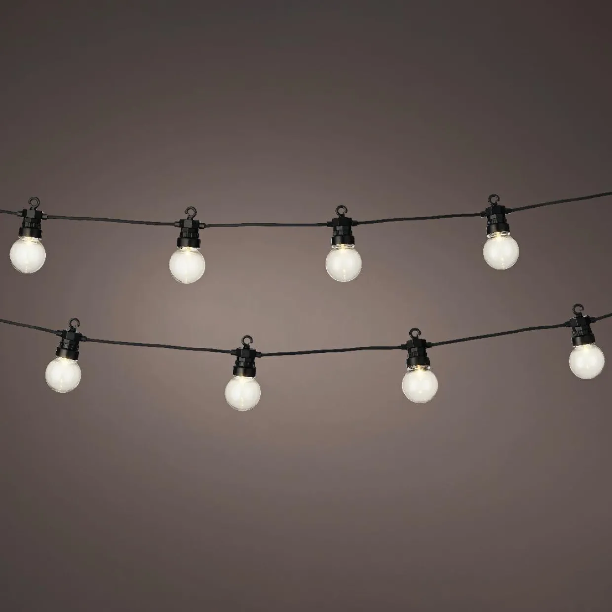 Guirlande lumineuse connectable jardin 9,5 m 20 LED Guinguette Garden Blanc chaud