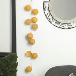 Guirlande lumineuse déco 20 boules 4,36 m Bobina Jaune moutarde