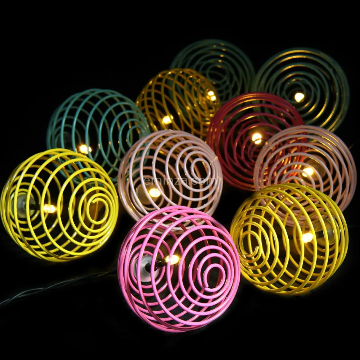 Guirlande lumineuse solaire 2,7 m 10 LED Rainbow Multicolore