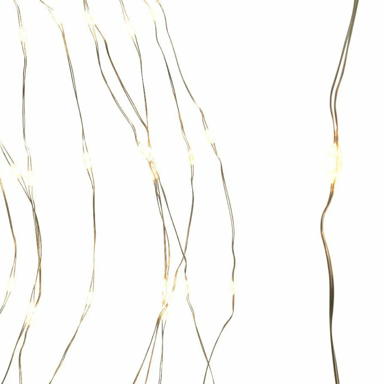 Guirlande rideau pour sapin H1,80 m 408 Micro LED câble argent Blanc chaud