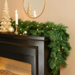 Guirlande sapin lumineuse (300 cm - D25) Royal Vert et blanc chaud