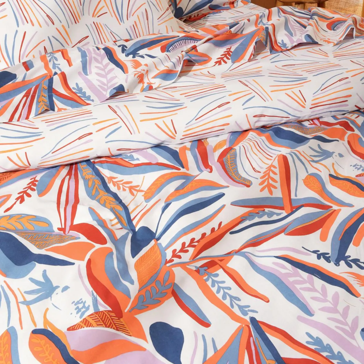 Housse de couette coton (280 x 240 cm) Perroquet Salsa Multicolore