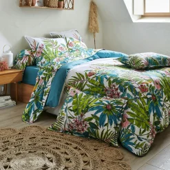 Housse de couette coton (200 x 200 cm) Sumatra Paon Multicolore